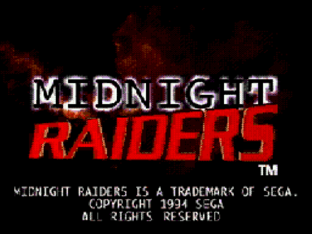 Midnight Raiders Title Screen